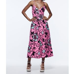 ZARA PRINTED POPLIN DRESS
